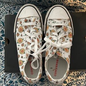 Converse Kids' Floral Sunflower Sneakers - White